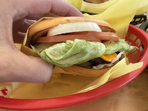 Cheeseburgerr  at Santana's Vegan Grill in Colorado Springs