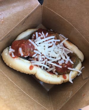 Meatball n mozzarella sub   at Santana's Vegan Grill in Colorado Springs