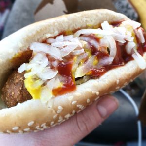 Brat  at Santana's Vegan Grill in Colorado Springs