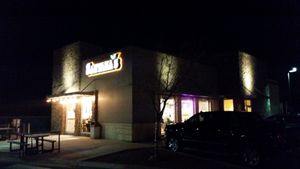 Santana's Vegan Grill at night at Santana's Vegan Grill in Colorado Springs