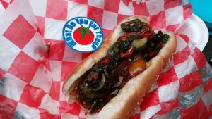 The Italian sausage, I forgot to leave the mayo off... i still do not like mayo
from Santana's Vegan Grill at Santana's Vegan Grill in Colorado Springs