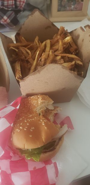 Deluxe chicken sandwich at Santana's Vegan Grill in Colorado Springs