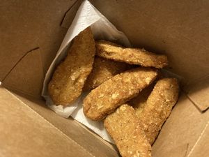 Chicken strips: made from Gardein at Santana's Vegan Grill in Colorado Springs