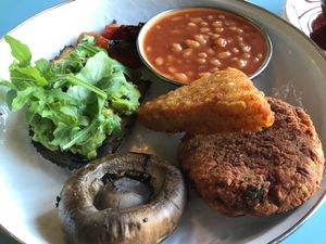 Proper vegan English breakfast  at Thieving Harry's in Hull