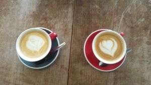 Cute coffees at Thieving Harry's in Hull