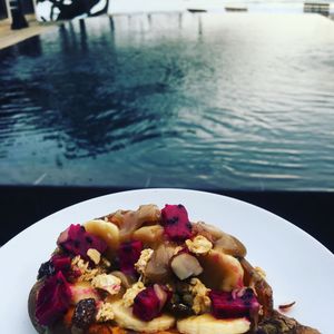 Stuffed sweet potato at Taberna 99 at 99 Surf Lodge in Tola