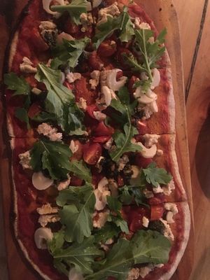 Mushroom pizza at Taberna 99 at 99 Surf Lodge in Tola