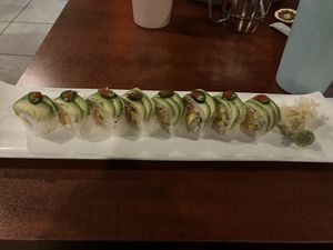 Danny’s roll (with soy paper): avocado, cucumber, mango, tempura sweet potato   at Koto Grill & Sushi in Salem