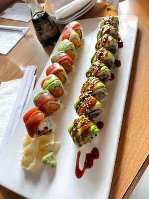 Sweet potato and mushroom vegan sushi rolls  at Koto Grill & Sushi in Salem