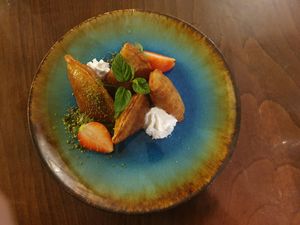 kadaeef vegan desert at Baladna in Jish