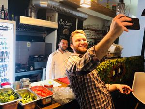 Coolinart vegan burger release party... at Asociatia Veganilor din Romania in Bucharest