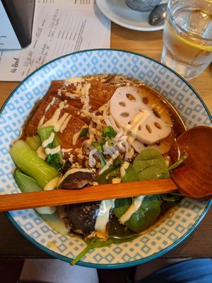 Vegan ramen at Umaii Ramenbar in Leipzig