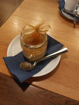 Vegan purin made with oat milk at Umaii Ramenbar in Leipzig