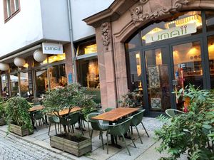 outside at Umaii Ramenbar in Leipzig