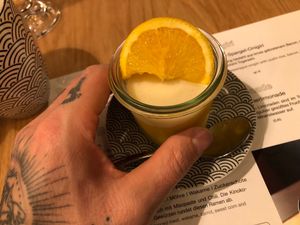 mango dessert at Umaii Ramenbar in Leipzig