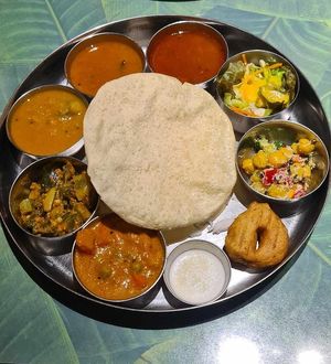 Vegan thali at Erick South Indian Restaurant in Nagoya