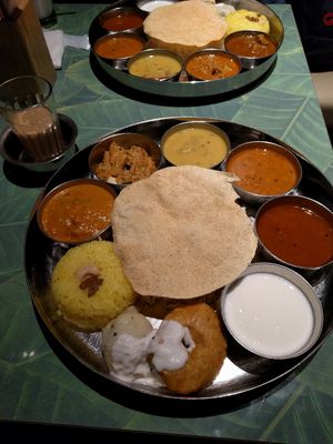 The "Veg set" meal  at Erick South Indian Restaurant in Nagoya