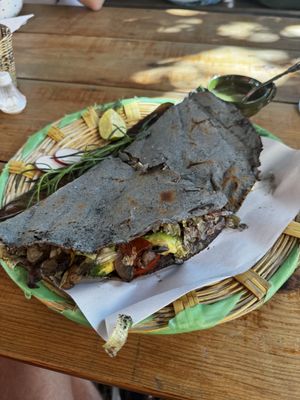 Vegan Tluya  at Mercado Organico La Cosecha in Oaxaca