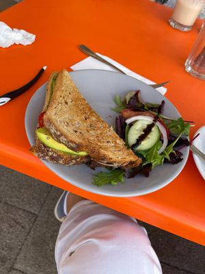 Tomato avocado toast  at Coffee & Carrot in Eastbourne