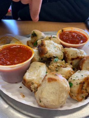 Vegan garlic knots  at Pizza Mia in New Windsor