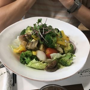 Organic salad  at Ecotopia in Busan