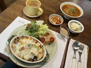 My vegetarian meal    at Ecotopia in Busan