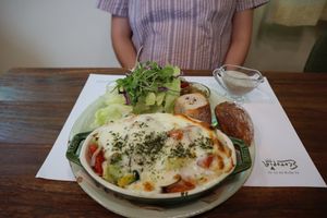 Vegetable Gratin (dairy cheese) at Ecotopia in Busan