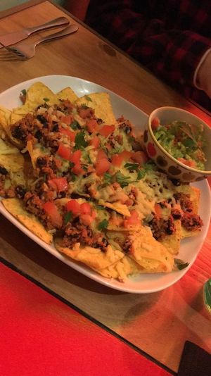 Nachos with guacamole  at Floripa in Barcelona