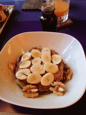 Pancakes and Maple Syrup at Floripa in Barcelona