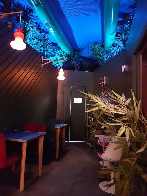 interior at the back at Floripa in Barcelona