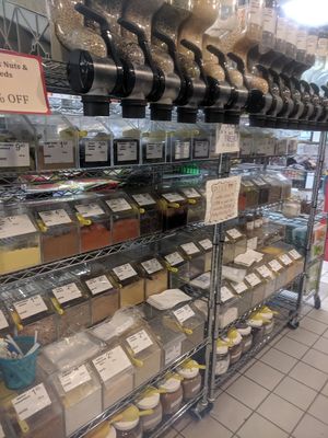 Some of the bulk food range at Nutter's in Jasper