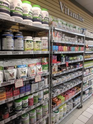 Supplements section at Nutter's in Jasper