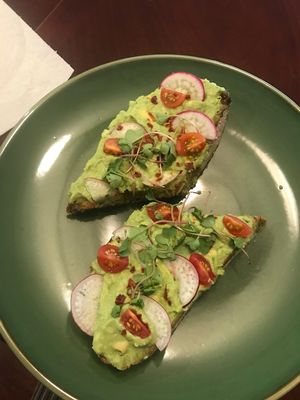 Delicious Avocado Toast via Rappi at Makeout Colombia in Bogota