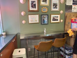 minimal inside seating at Saigon Vietnamese Sandwich Deli in New York City