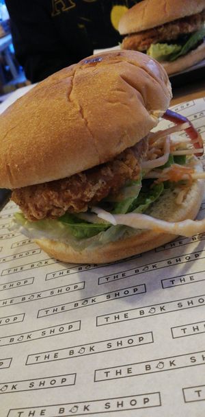 The Classic vegan fried chicken burger at The Bok Shop in Brighton