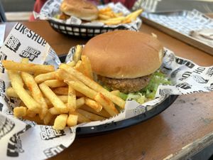 Classic vegan chicken burger  at The Bok Shop in Brighton