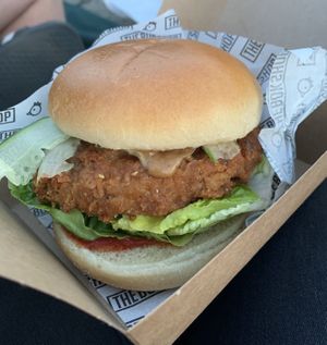 Vegan Satay Burger at The Bok Shop in Brighton