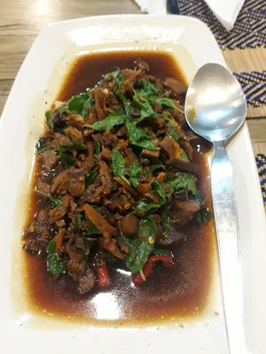 Mushroom holy basil at Waengbun Lampang in Lampang