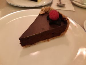 Piece of rawvegan cake at Celicioso Barquillo in Madrid