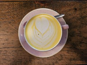 Turmeric latte at Greensmith & Thackwray in Scarborough