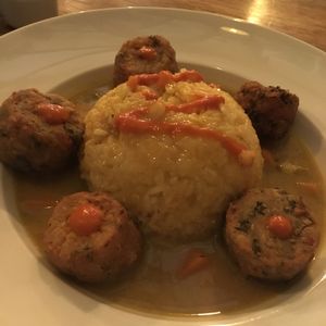 Falafel curry rice at Green-Go Garden in Siem Reap