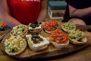 Bruchetta at Green-Go Garden in Siem Reap