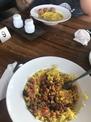 Chilli con carne and falafel curry  at Green-Go Garden in Siem Reap