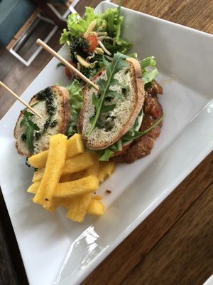 Jackfruit BBQ sandwich. at Green-Go Garden in Siem Reap