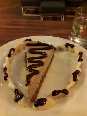 Date, almond, banana cheesecake at Green-Go Garden in Siem Reap