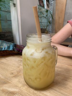 Pineapple juice  at Green-Go Garden in Siem Reap