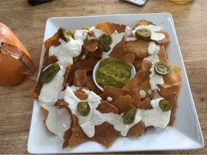 Vegan nachos  at Green-Go Garden in Siem Reap