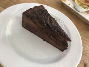 Peanut butter and chocolate cake  at Green-Go Garden in Siem Reap