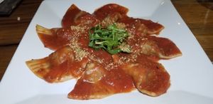 Mushroom Ravioli at Green-Go Garden in Siem Reap