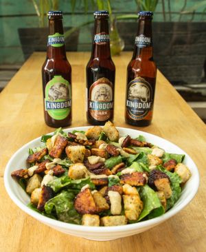 Tempeh Caesar salad at Green-Go Garden in Siem Reap